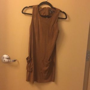 Brown suede dress